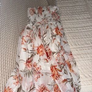 Floral Strapless Dress